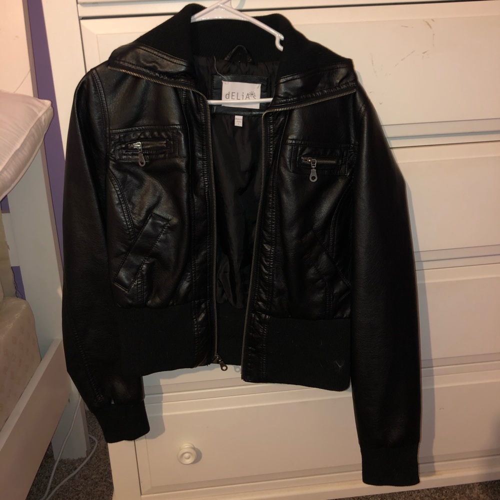 girls leather jacket